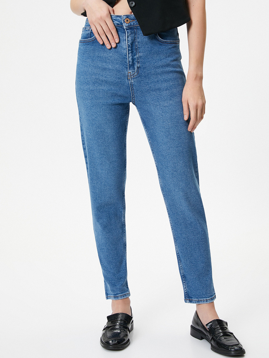 

Koton Women No Fade Clean Look Stretchable Jeans, Blue