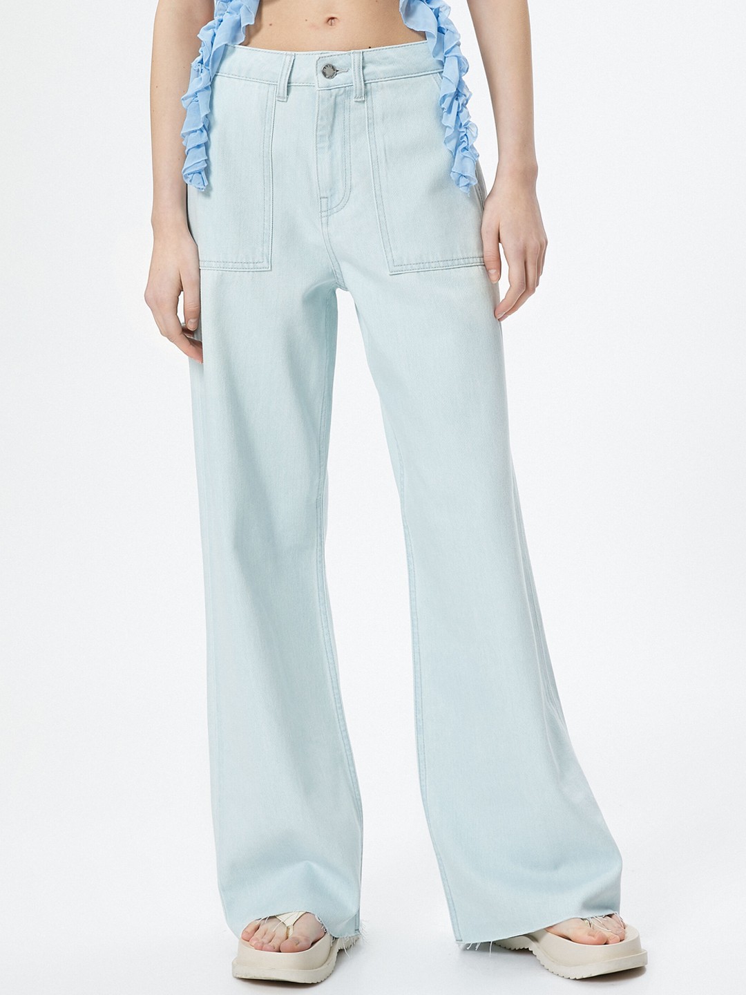 

Koton Women Mid-Rise Clean Look Light Fade Jeans, Blue