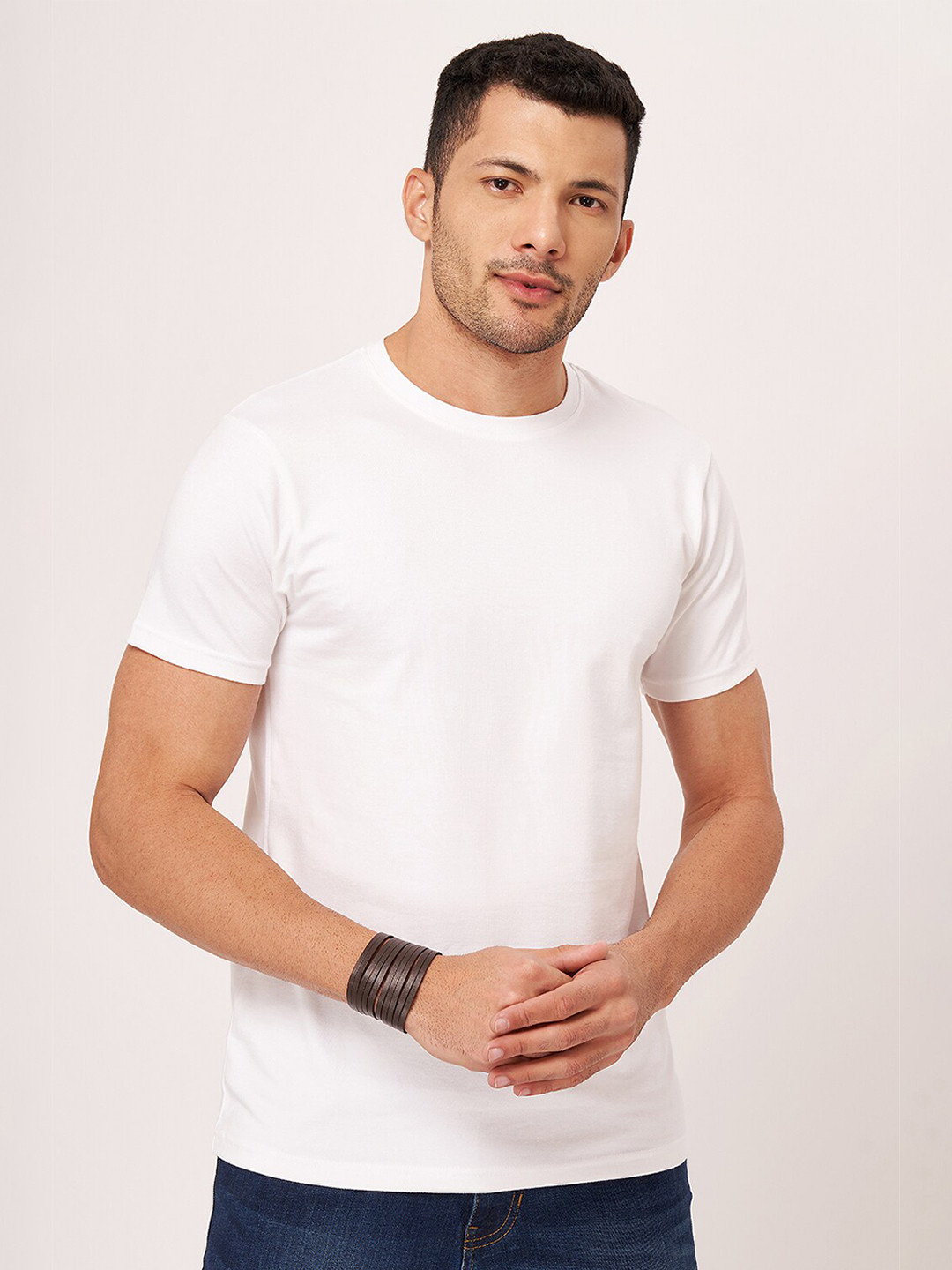 

ZU Round Neck Pure Cotton T-shirt, White
