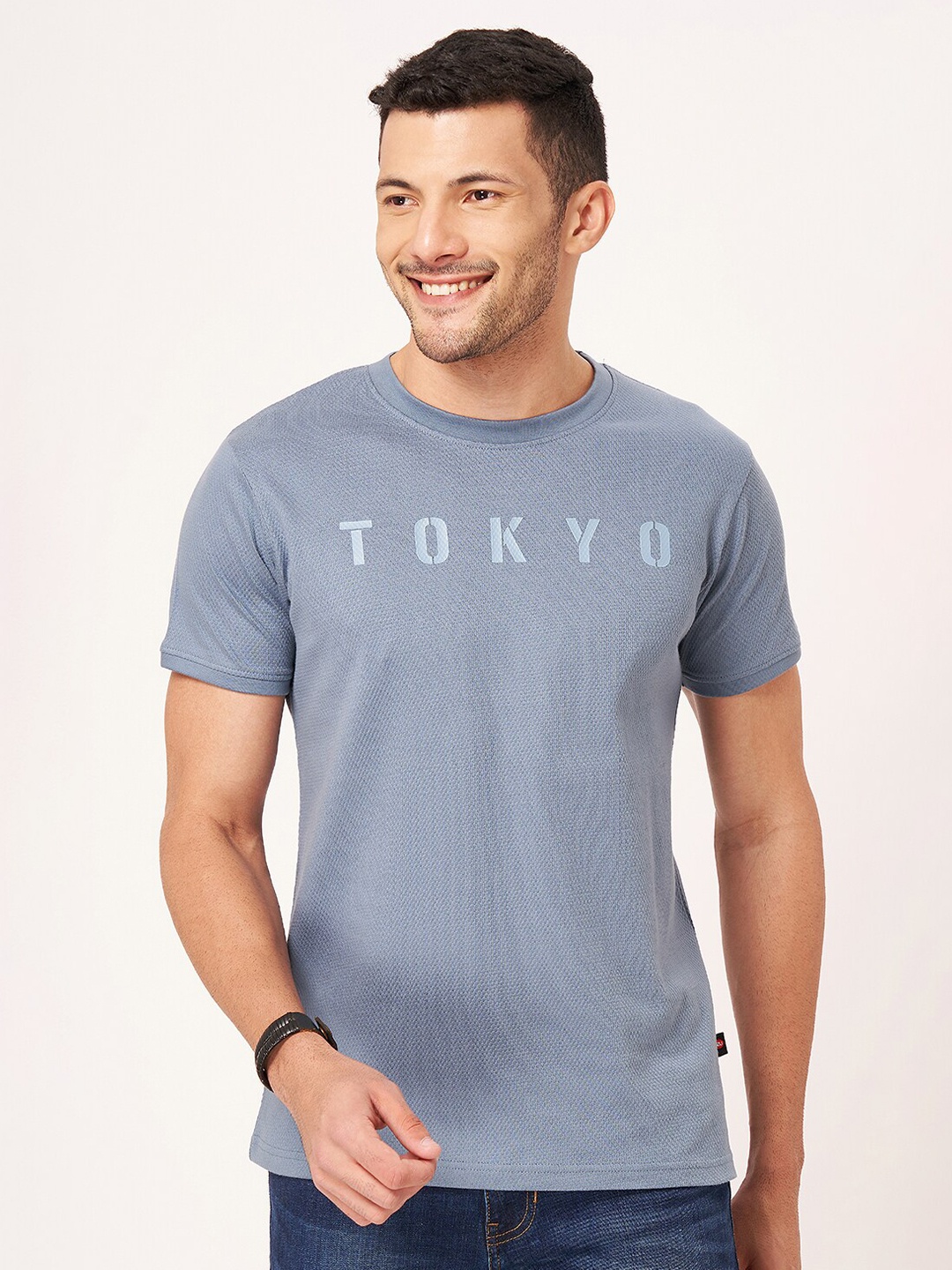 ZU Typography Printed Pure Cotton T-shirt, Lavender