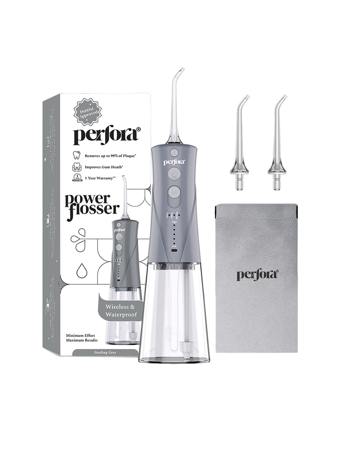 

Perfora Power Water Dental Flosser (Sterling Grey)
