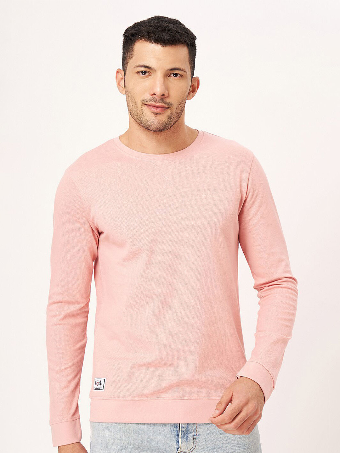 

ZU Long Sleeves Pure Cotton T-shirt, Pink