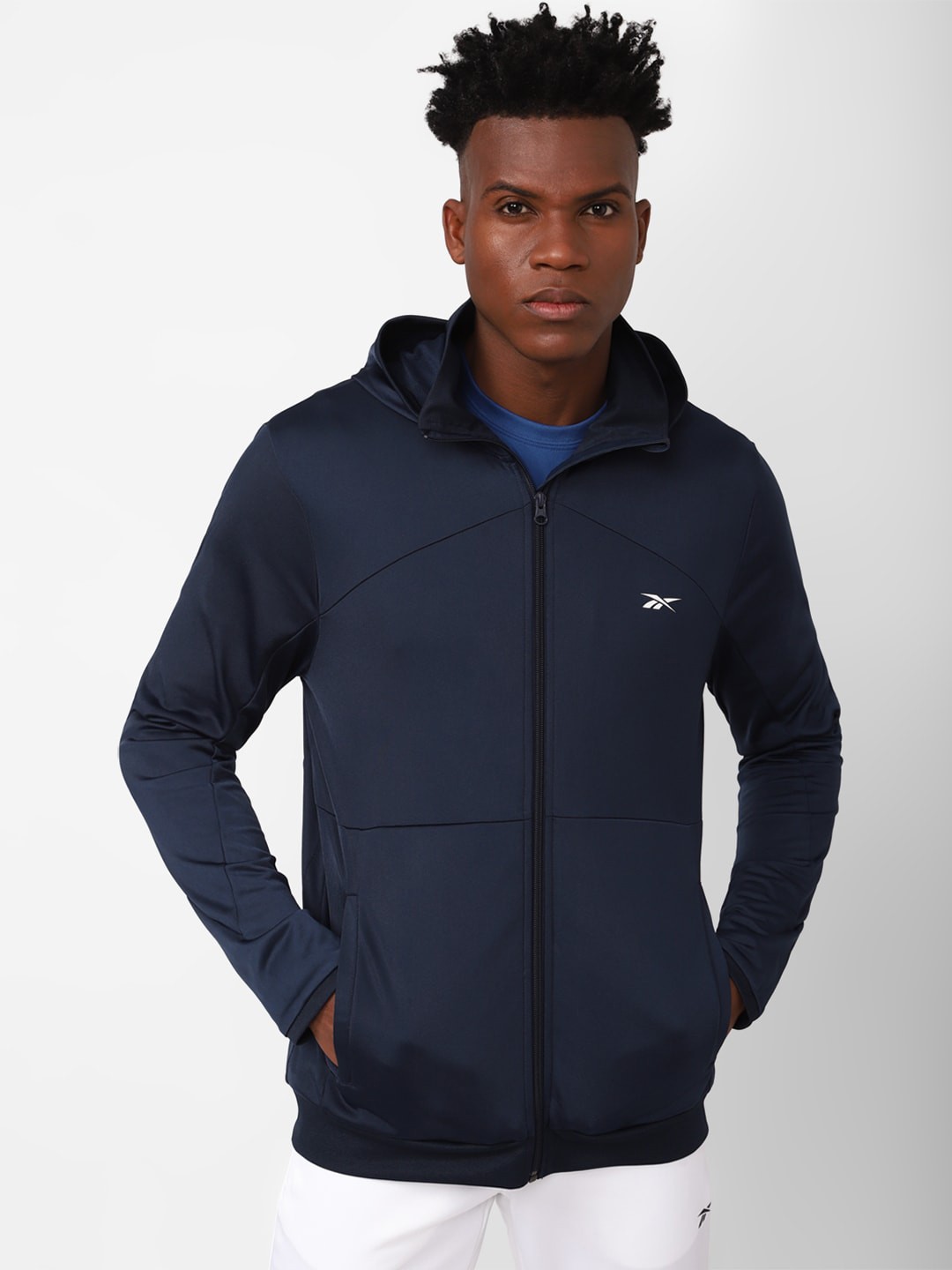 

Reebok Training Crafton Hooded Sporty Jacket, Navy blue