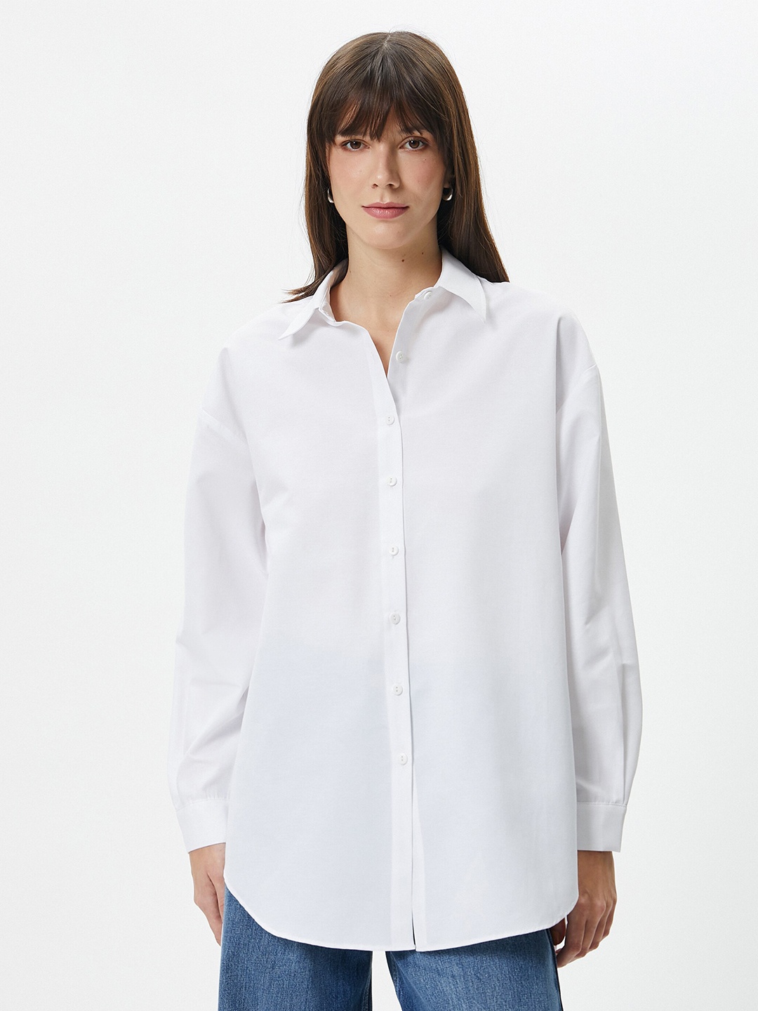 

Koton Spread Collar Casual Shirt, White