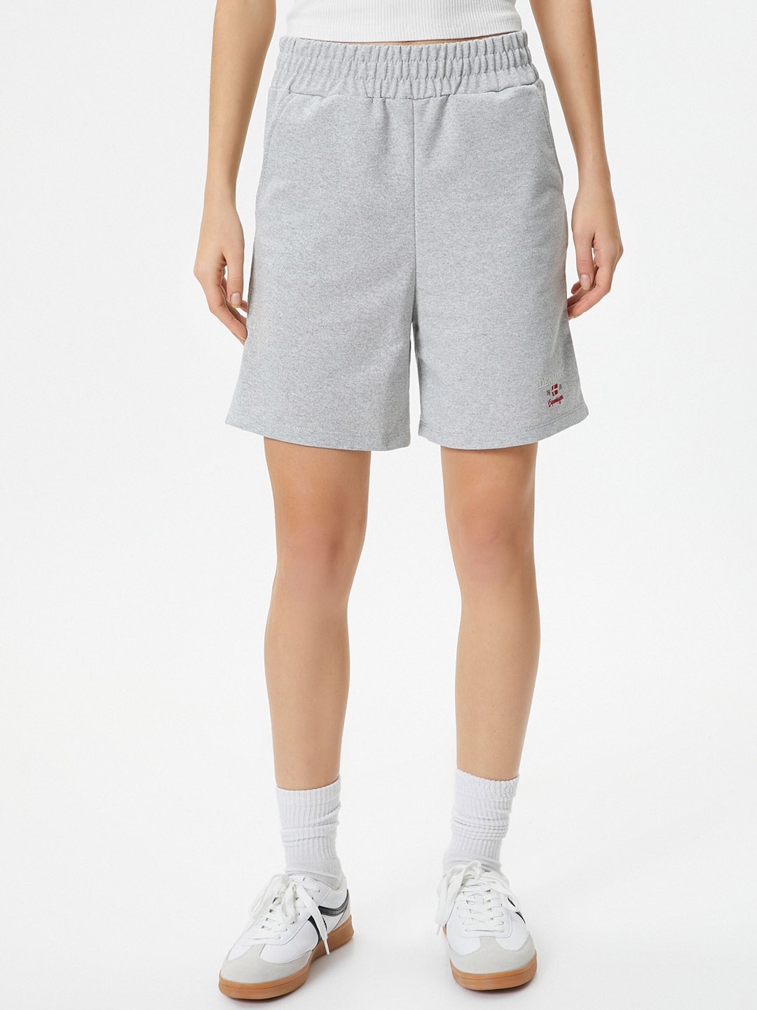 

Koton Women Mid-Rise Casual Shorts, Grey