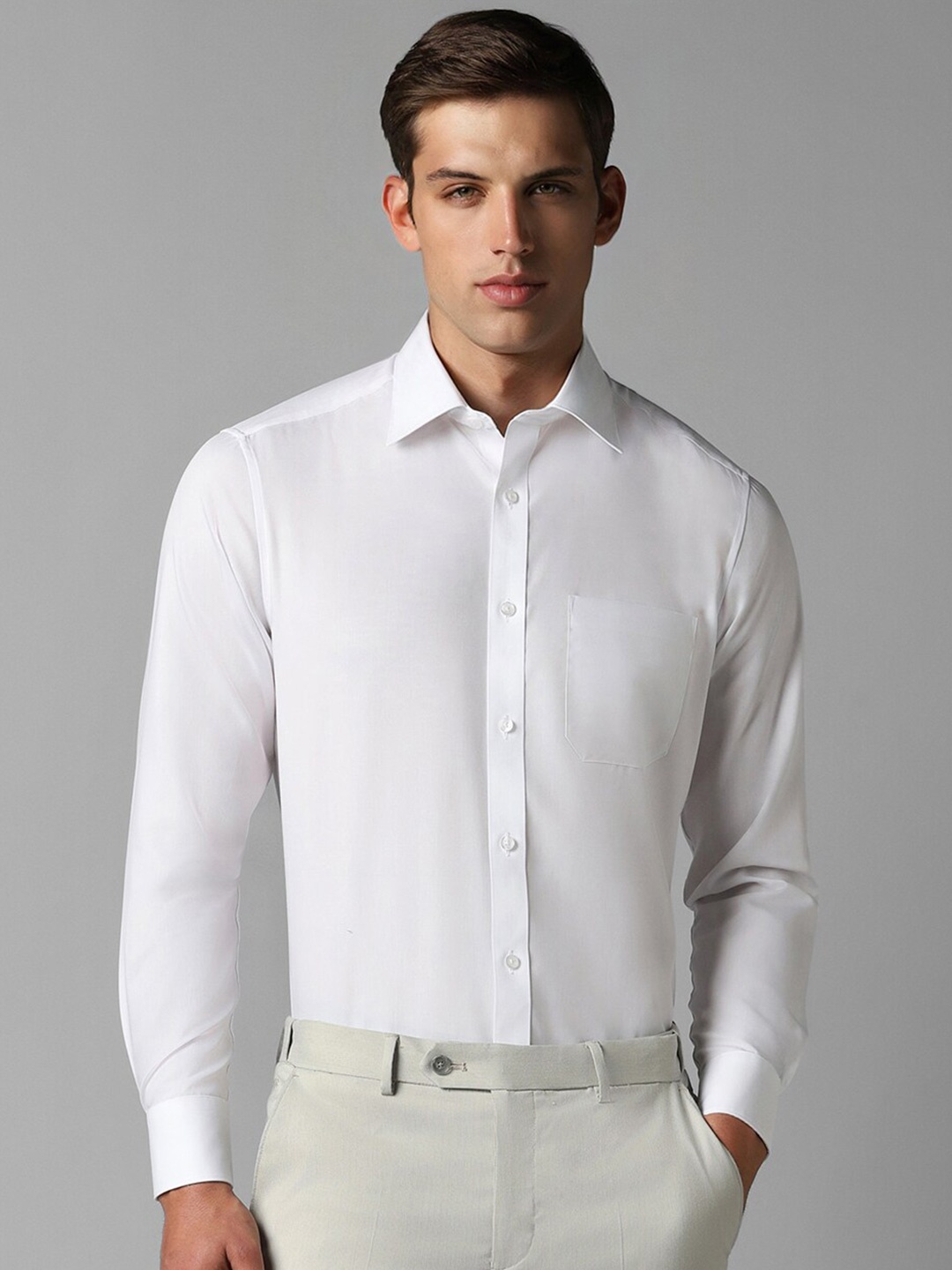 

Louis Philippe Pure Cotton Formal Shirt, White