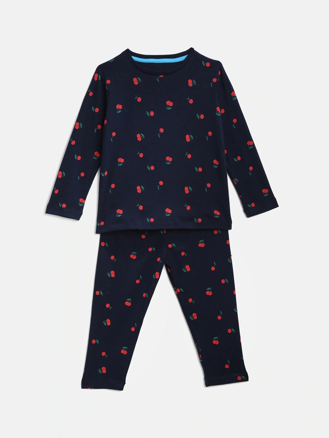

HERE&NOW Boys Conversational Printed Night suit, Navy blue