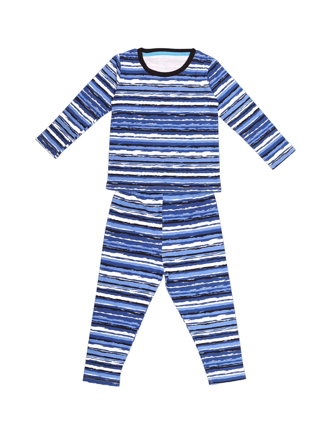 

HERE&NOW Boys Striped Night suit, Blue