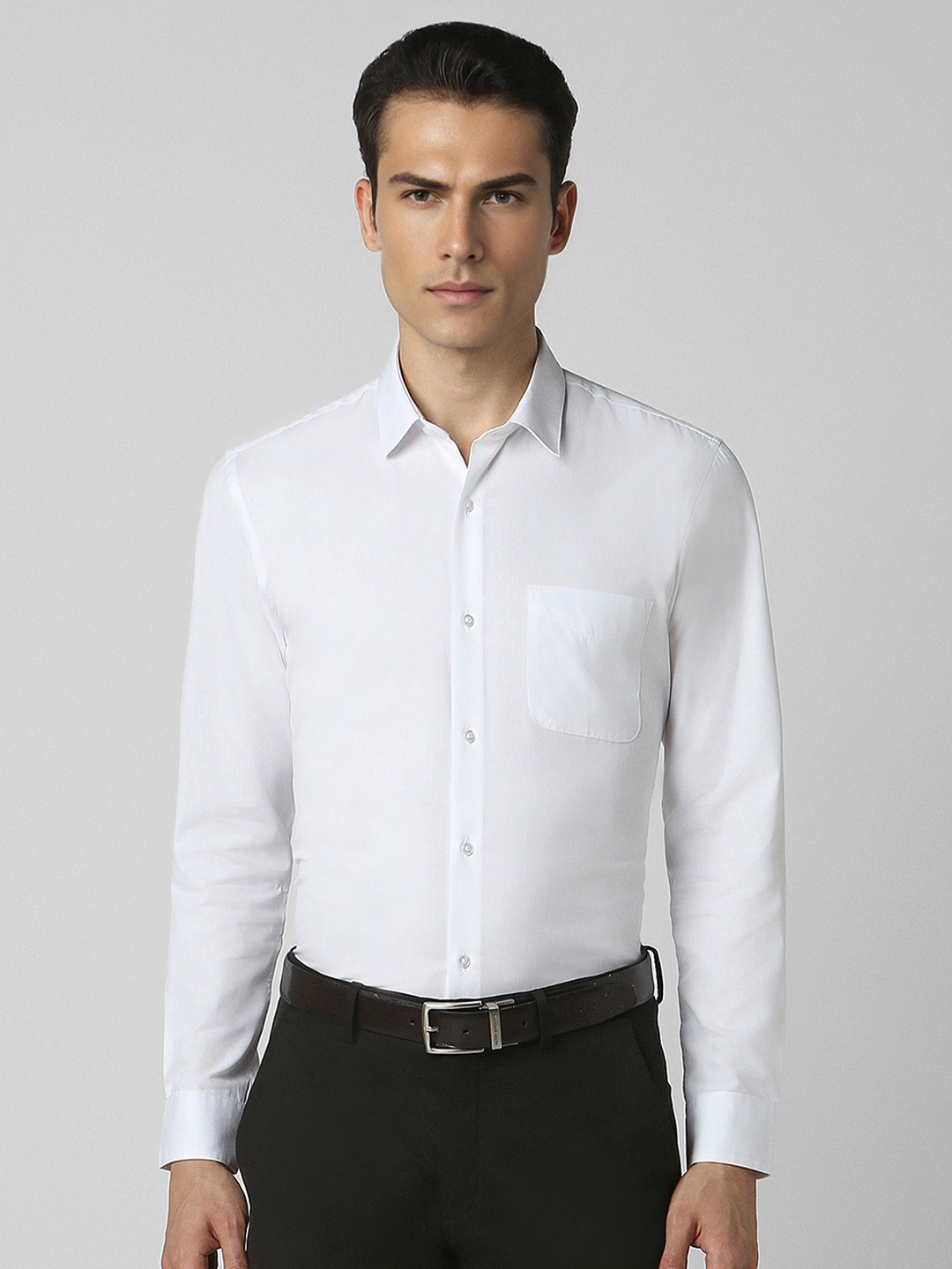 

Peter England Men Slim Fit Opaque Formal Shirt, White