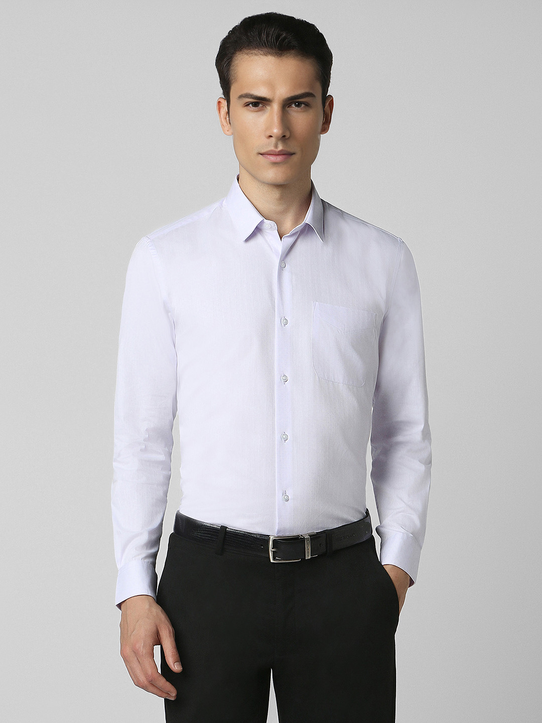

Peter England Men Opaque Formal Shirt, Purple