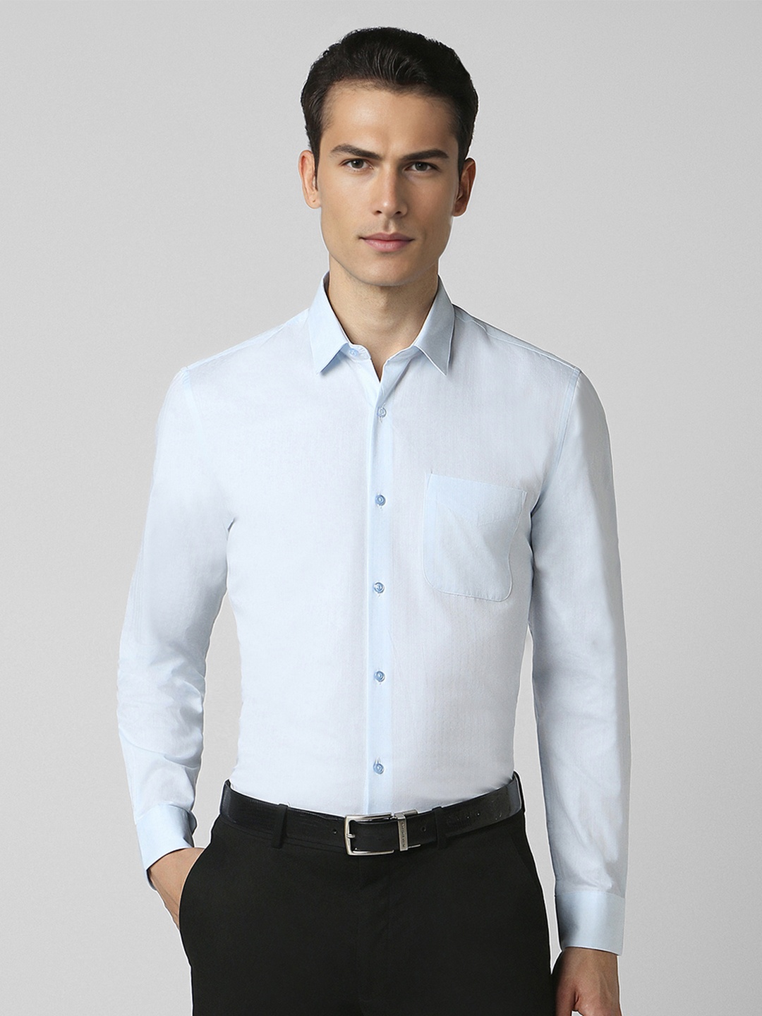 

Peter England Men Opaque Formal Shirt, Blue