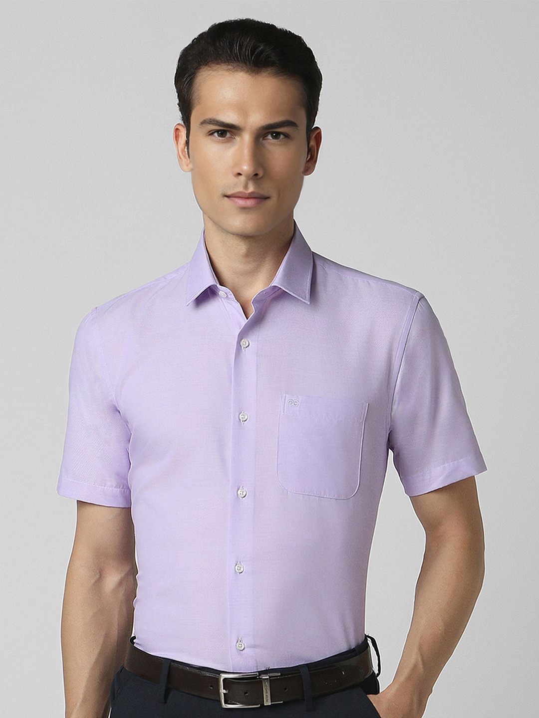 

Peter England Men Opaque Formal Shirt, Purple