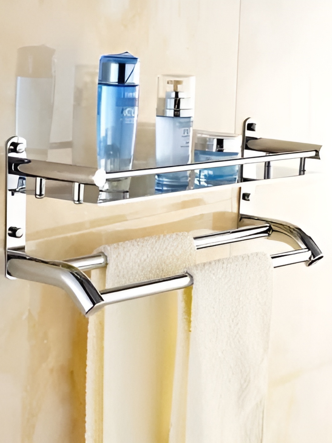 

Filox Silver-Toned Stainless Steel Glossy Contemporary Towel Holder