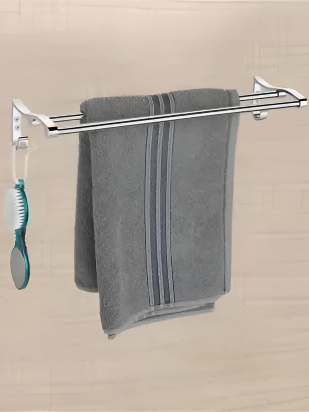 

Filox Silver-Toned Stainless Steel Glossy Contemporary Towel Rod