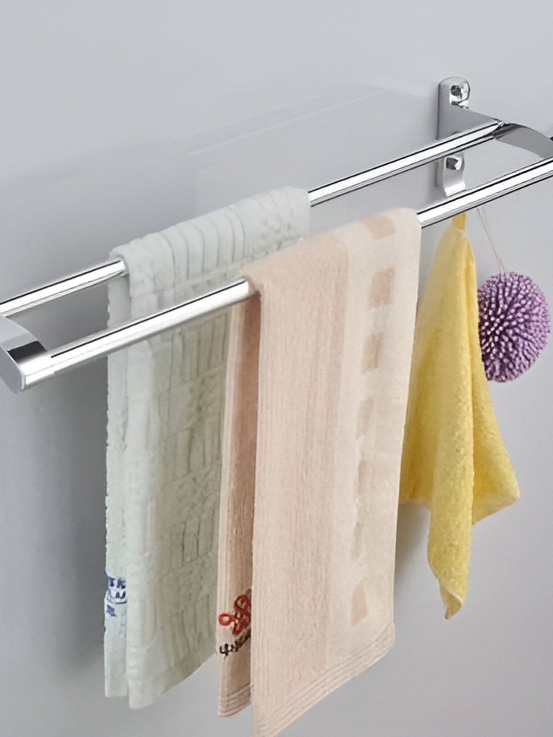 

Filox Silver-Toned Stainless Steel Glossy Contemporary Towel Rod