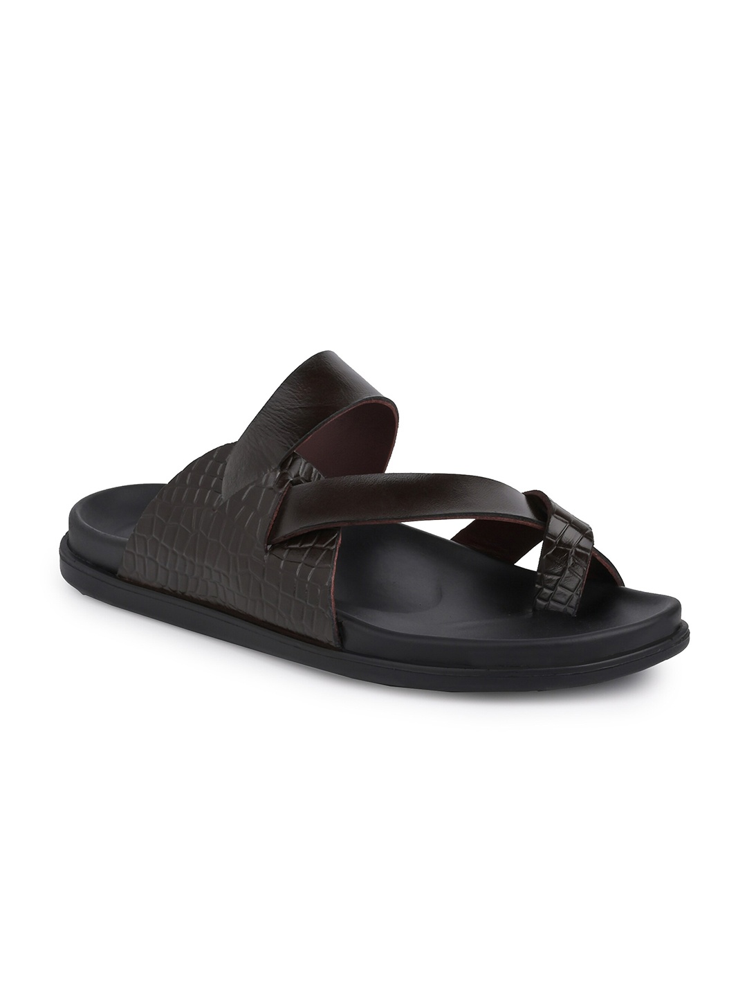 

birgos Leather One Toe Comfort Sandals, Coffee brown