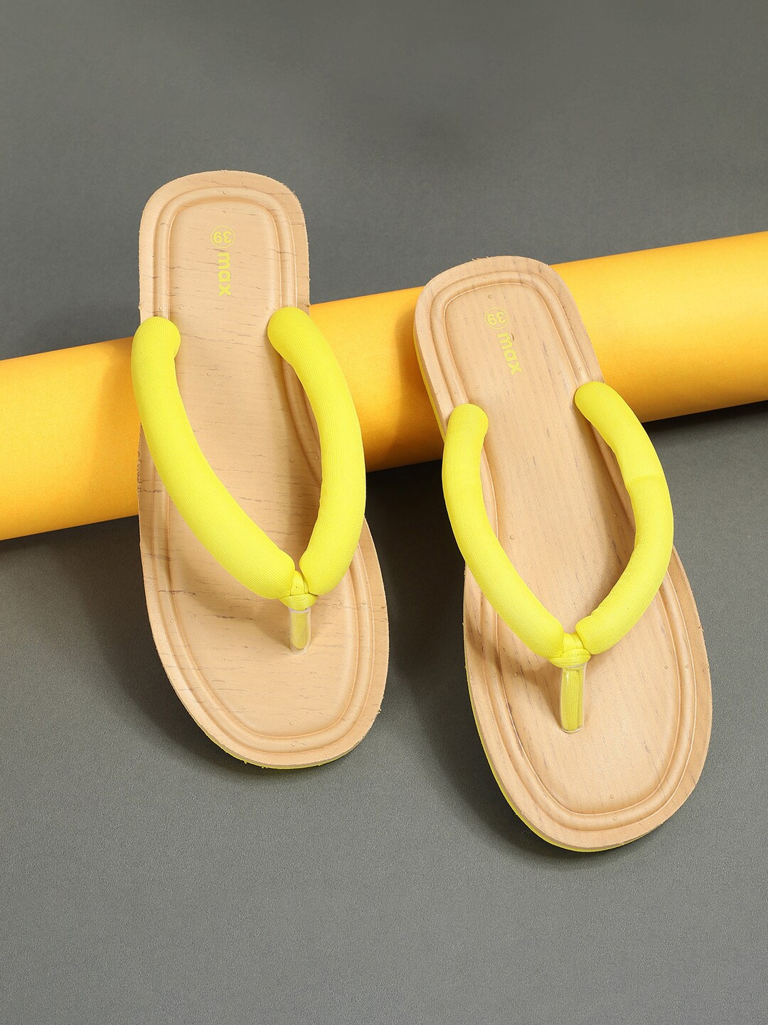 

max Women Thong Flip-Flops, Yellow