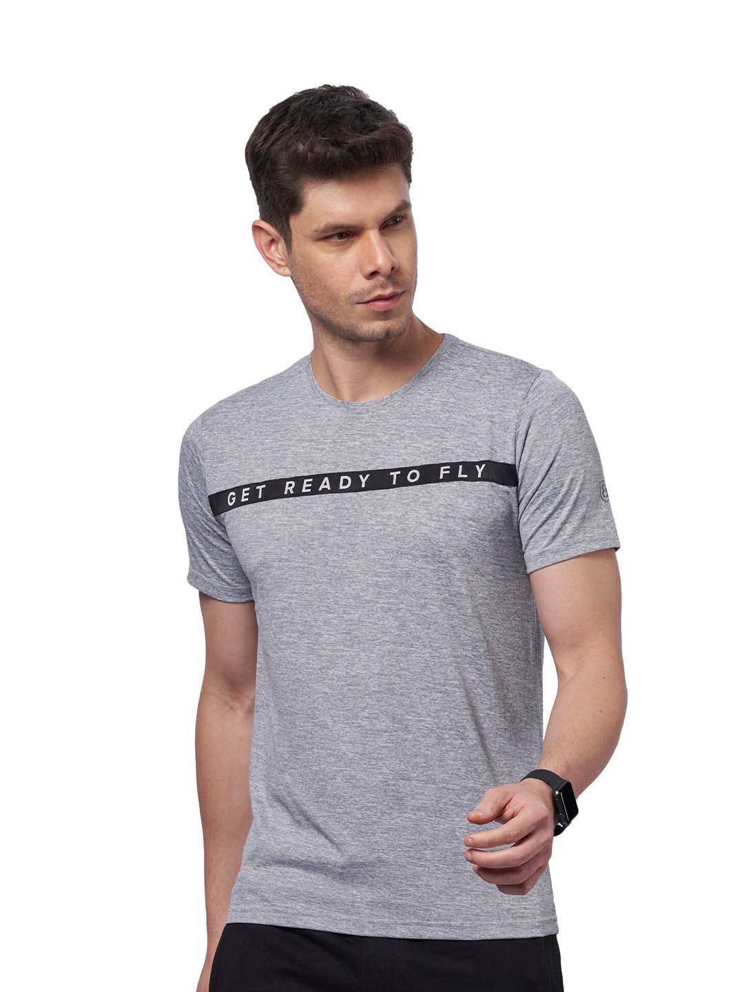 

DOMIN8 Chest Tape Training T-Shirt, Grey