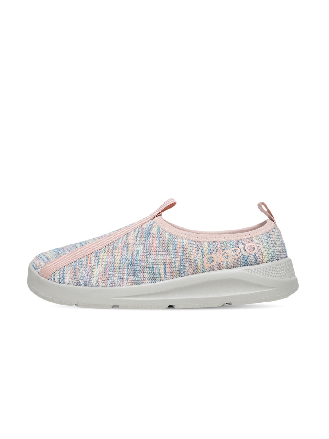 

plaeto Women Textured EZPlay Lightweight Knit Upper Slip-On Walking Shoes, Pink