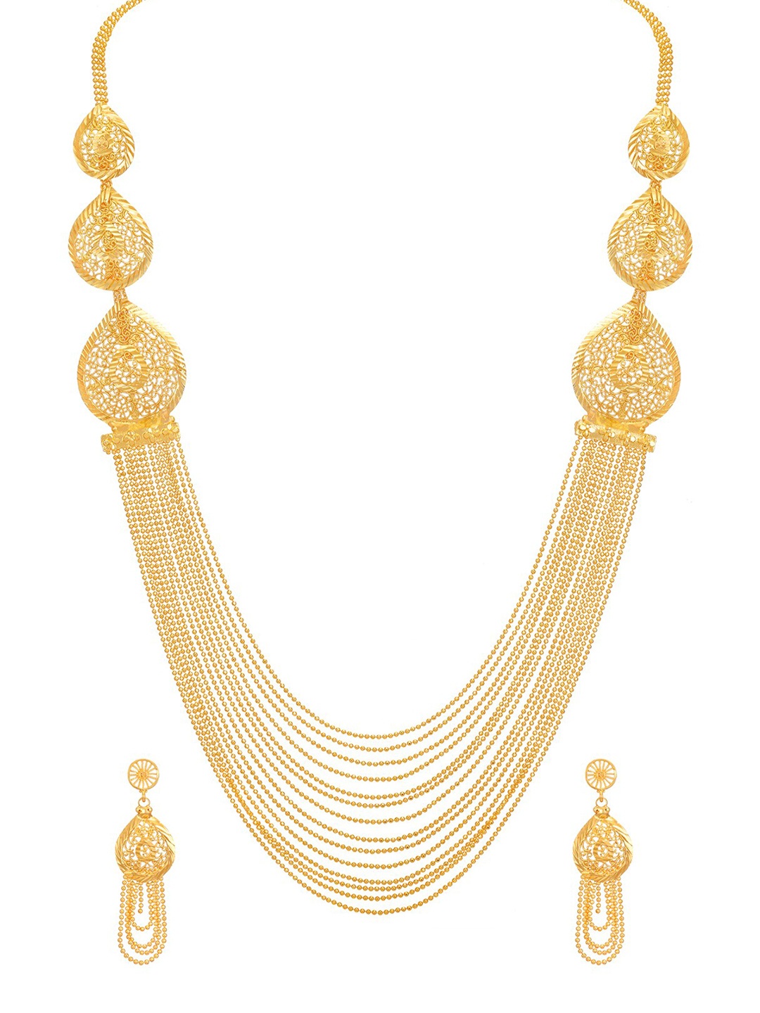 

Shining Diva Gold Plated Necklace & Earrings