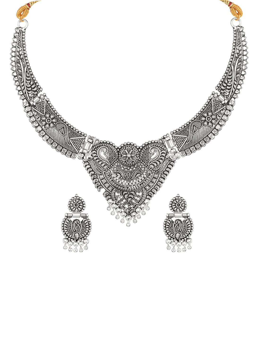 

Shining Diva Silver-Plated Jewellery Set