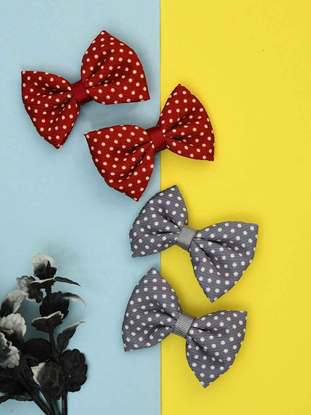 

FUNKRAFTS Girls Set of 4 Alligator Hair Clip, Grey