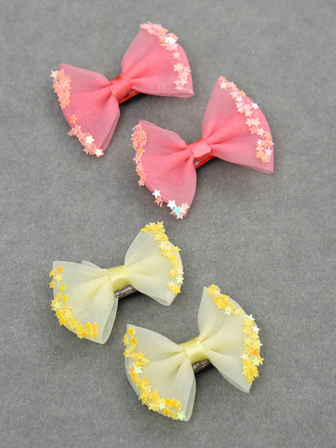 

FUNKRAFTS Girls Set of 4 Alligator Hair Clips, Pink