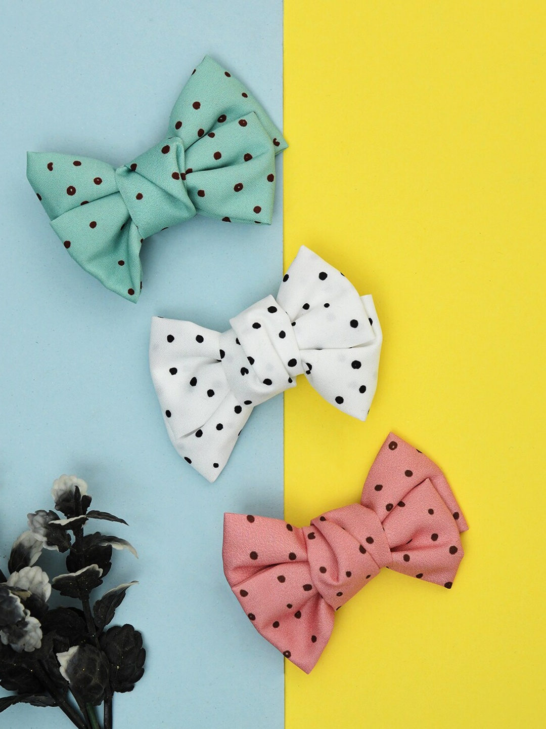 FUNKRAFTS Girls Set of 3 Alligator Hair Clip, White