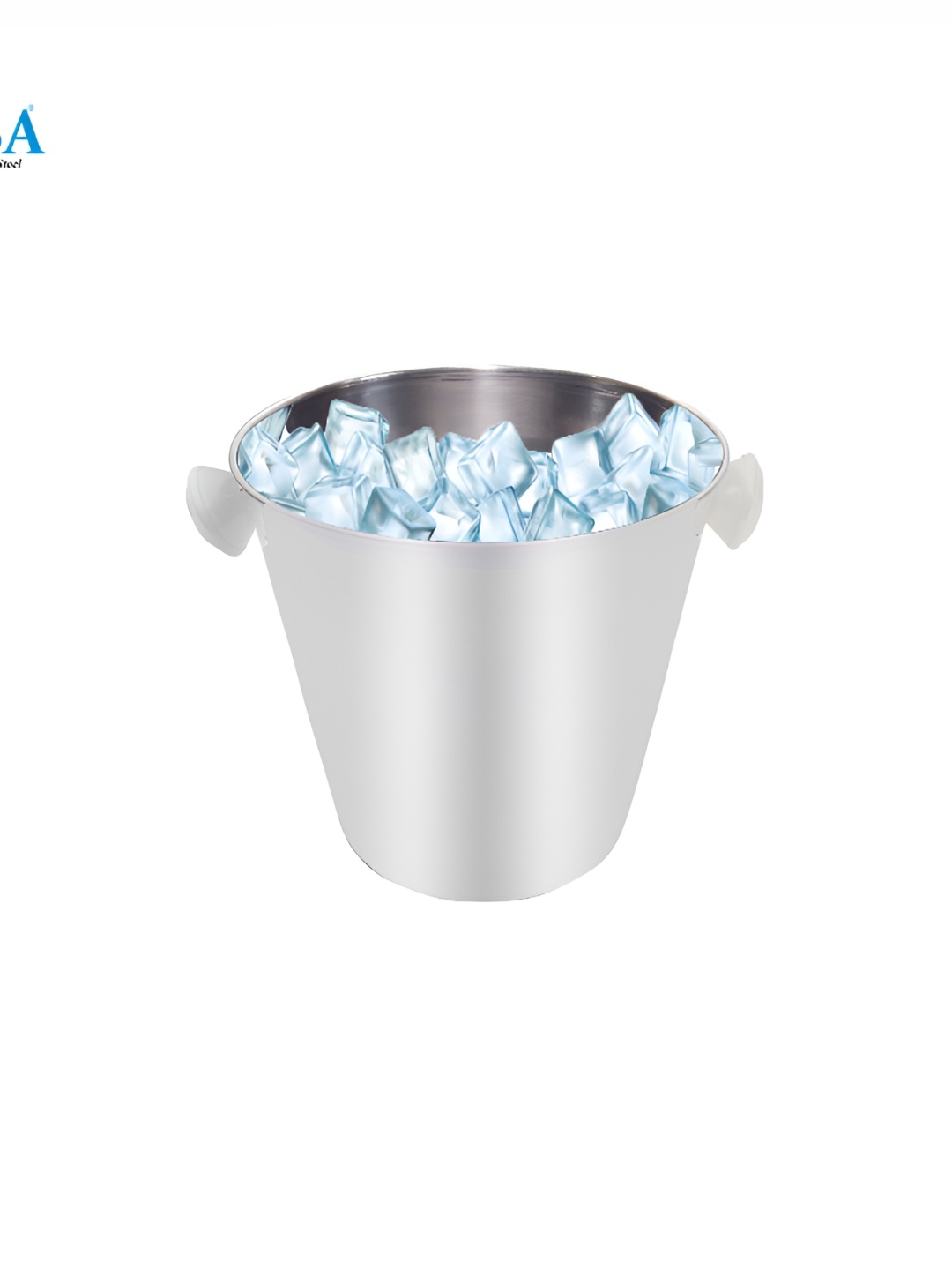 

KASSA Silver Toned Stainless Steel Dishwasher Safe Ice Bucket