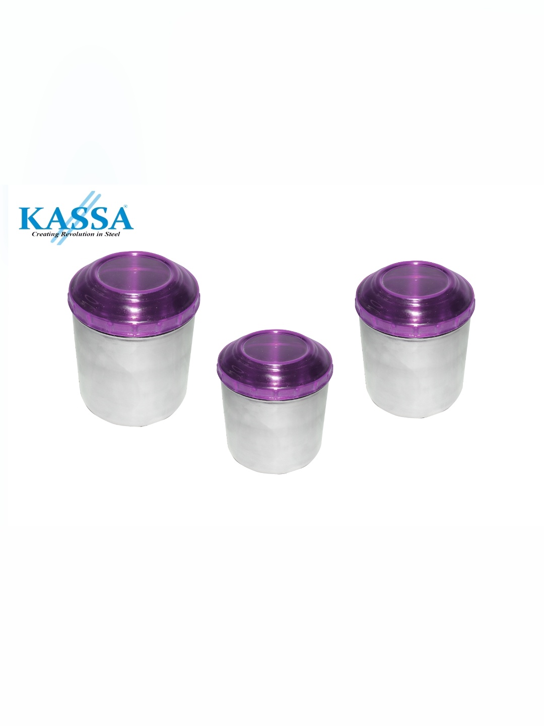 

KASSA Purple Stainless Steel Dishwasher Safe Food Container