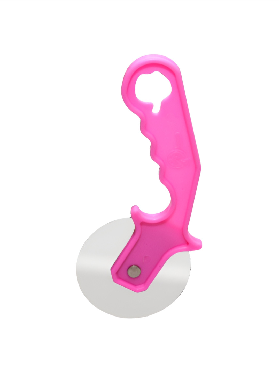 

KASSA Steel & Pink Stainless Steel Dishwasher Safe Core Pizza & Bread , Sandwich Cutter