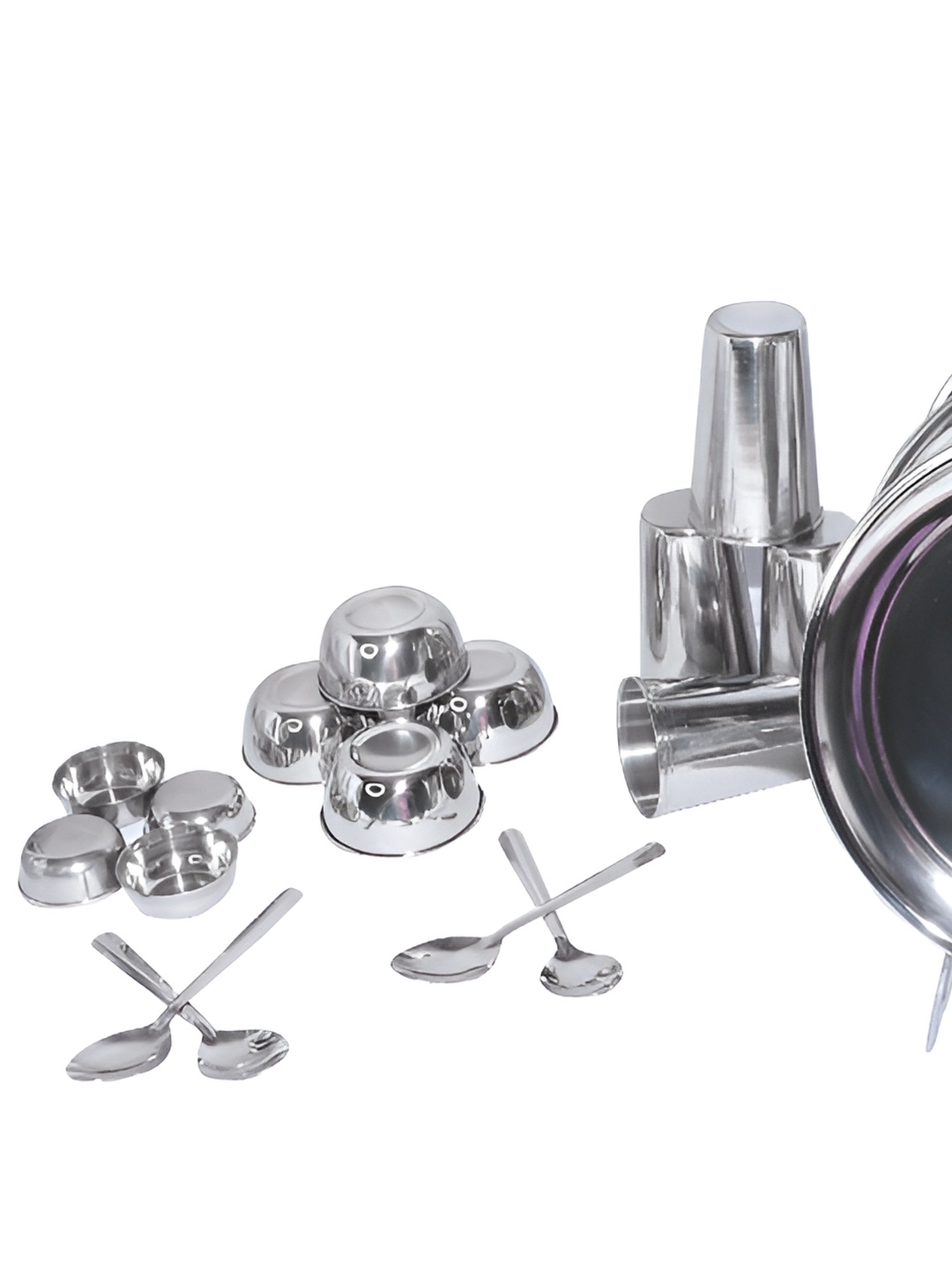 

KASSA Steel 24Pcs Stainless Steel Dishwasher Safe Dinner Set Dinnerware