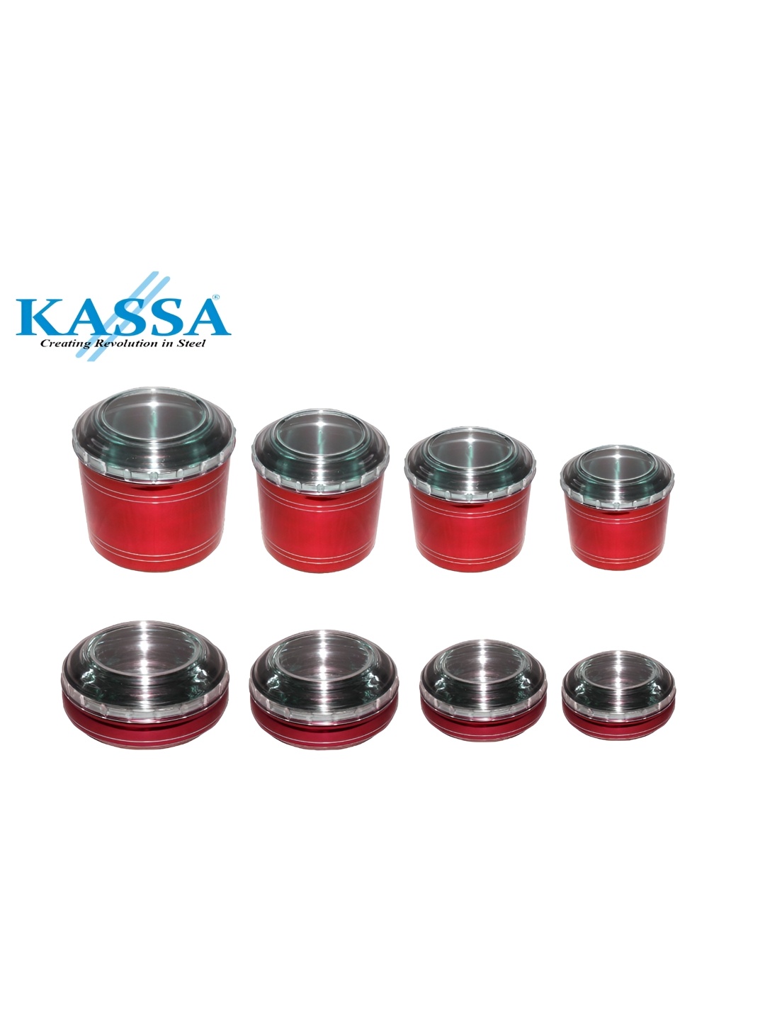 

KASSA Red Stainless Steel Dishwasher Safe Food Container