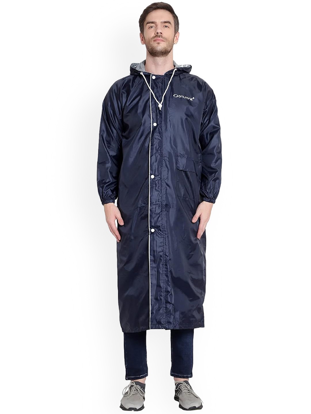 

Zacharias Long WaterProof Hooded Raincoat, Blue