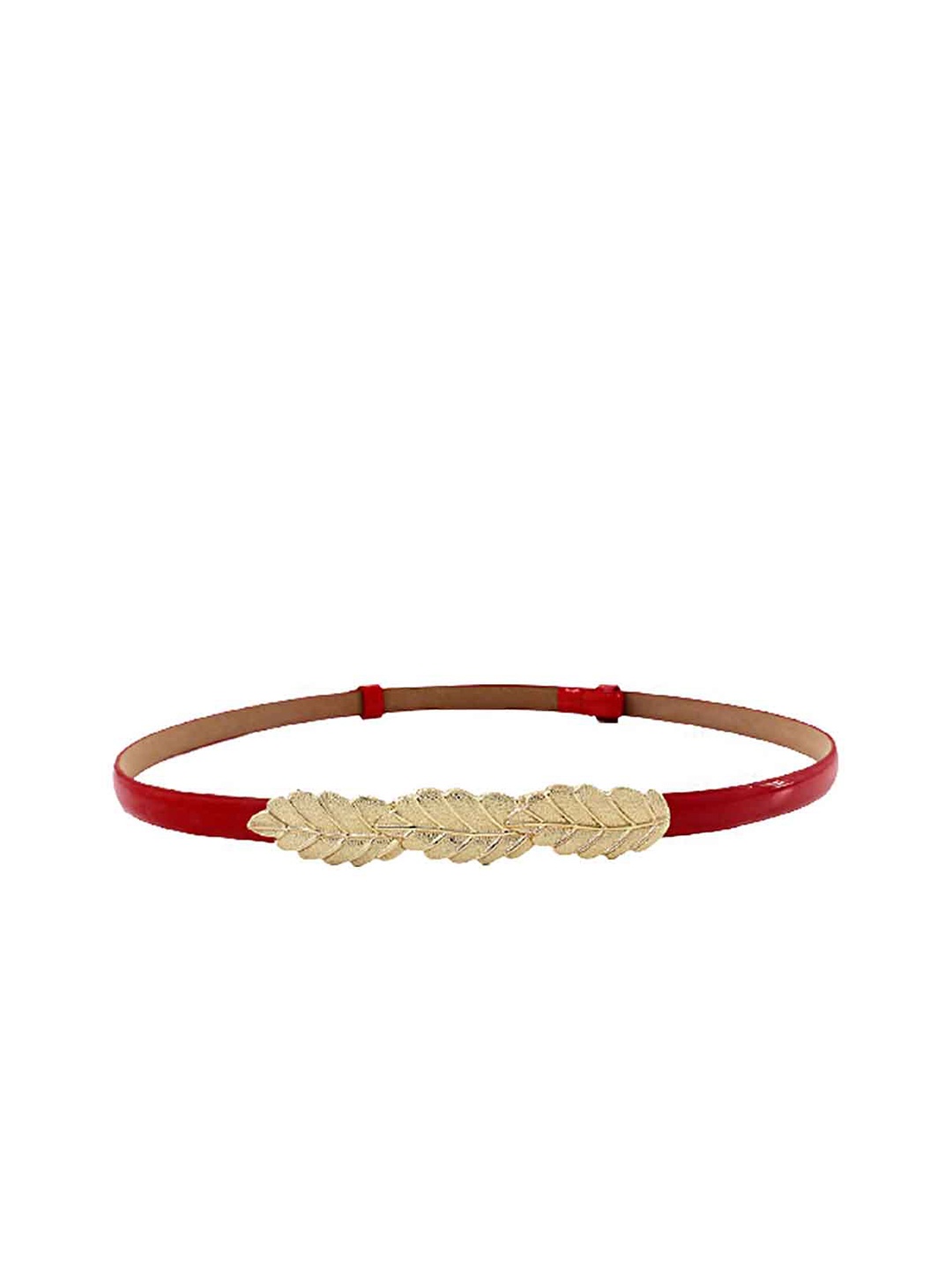 

SYGA Women Embellished Leather Belt, Red