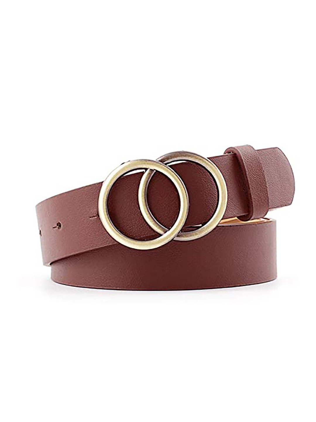 

SYGA Women Slim Belt, Coffee brown