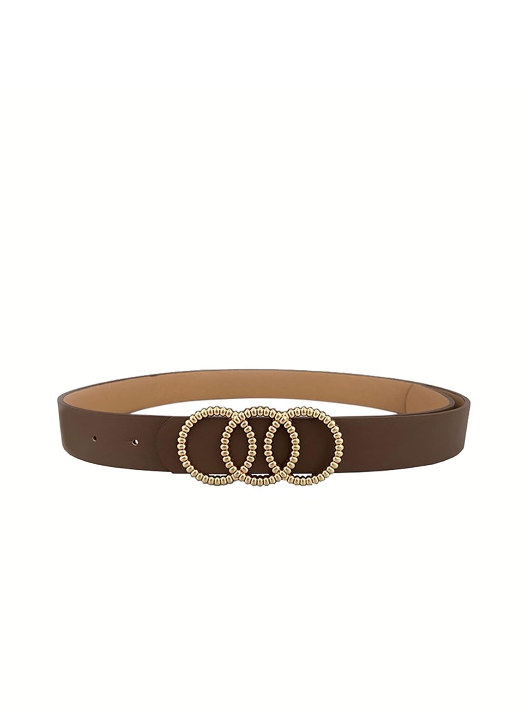 

SYGA Women Tripple O Ring Belt, Camel brown