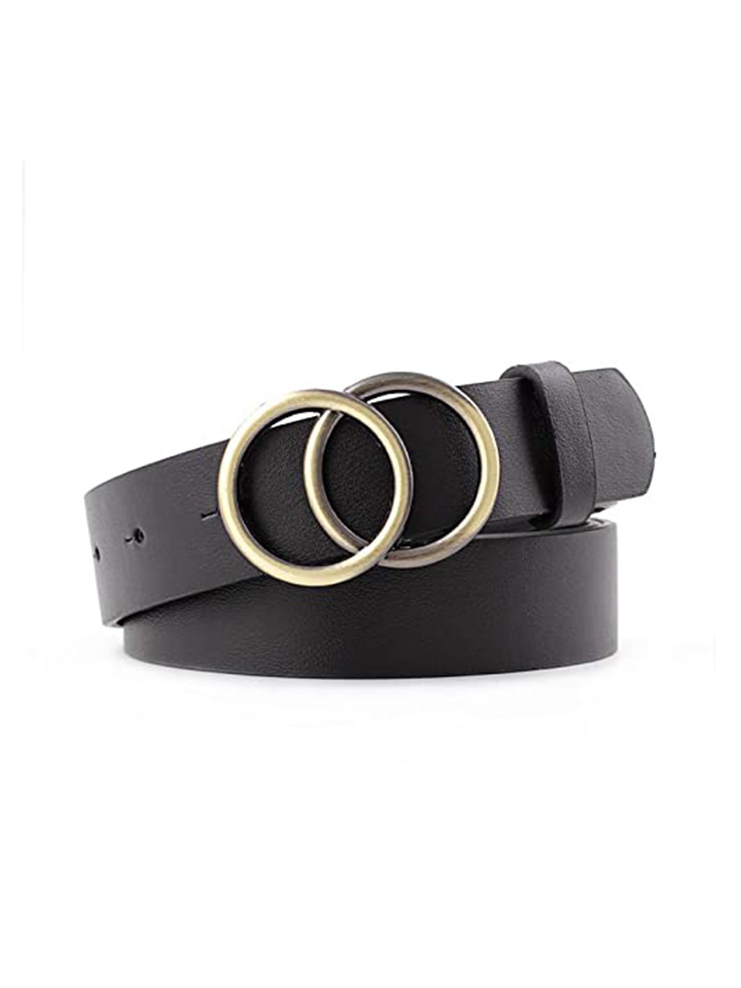 

SYGA Women Double O Ring Belt, Black