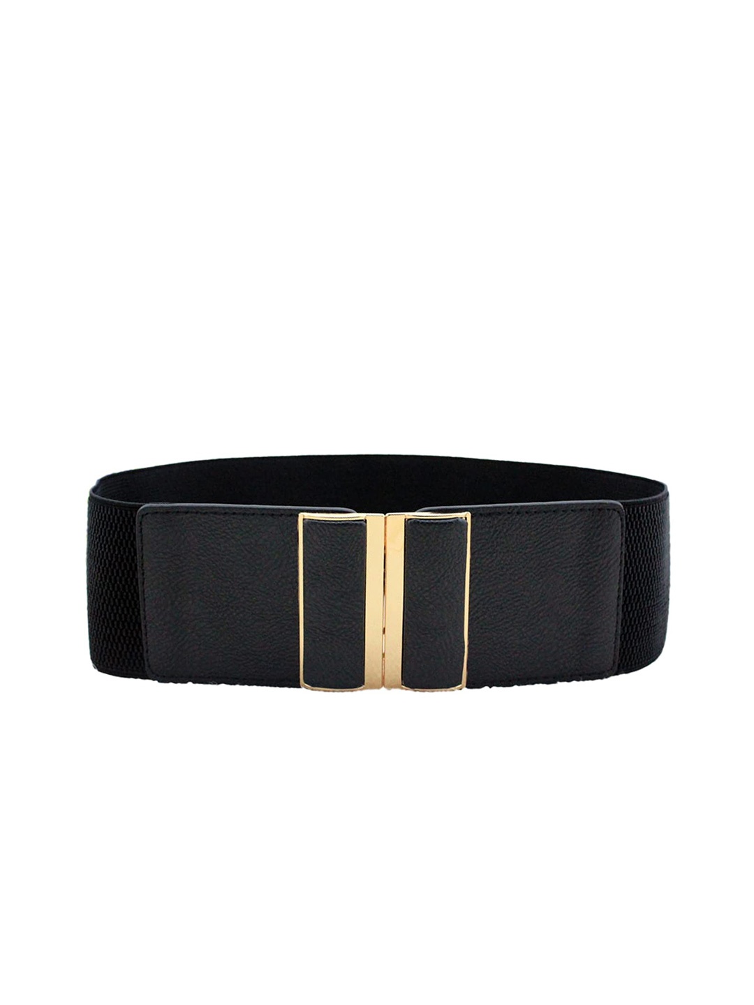 

SYGA Women Textured Leather Belt, Black