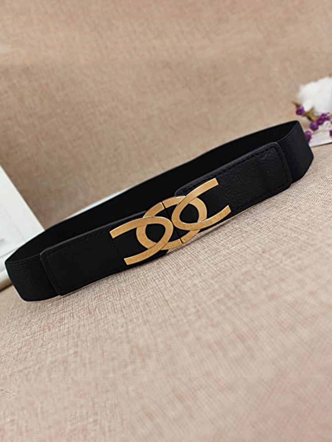 

SYGA Women Textured Embellished Belt, Black