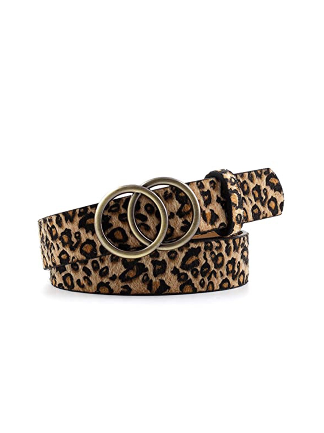 

SYGA Women Printed Leather Belt, Black