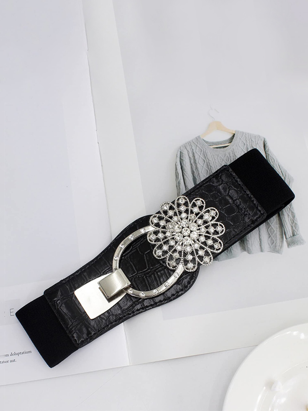 

SYGA Women Embellished Belt, Black