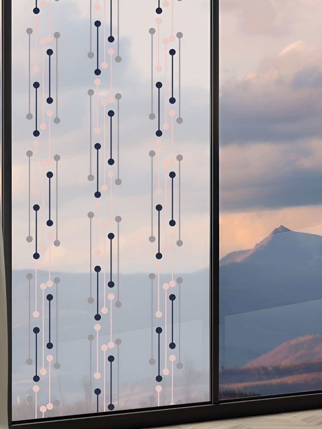 

CVANU Transparent & Black Printed Self-Adhesive Window Film