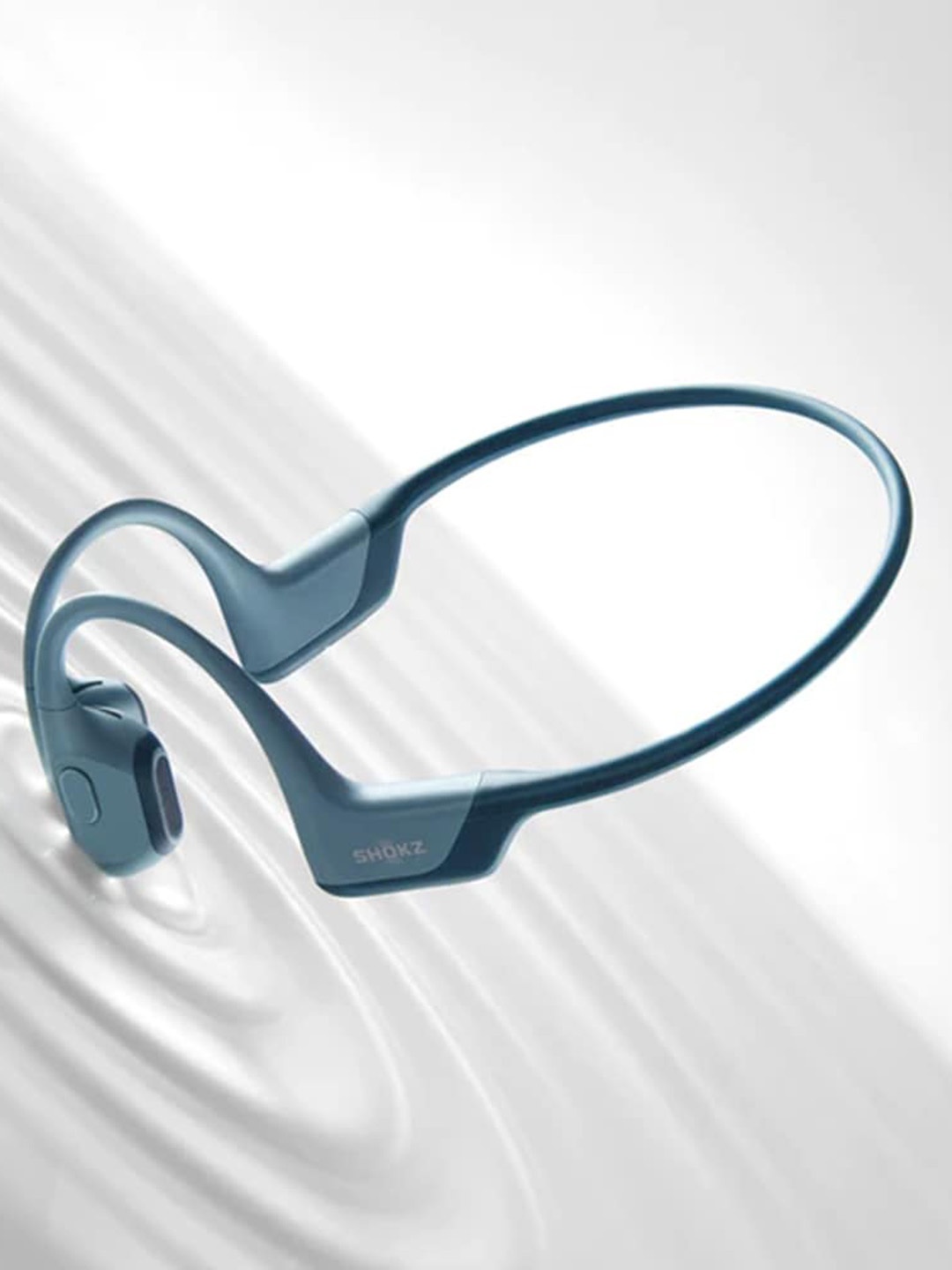 

Shokz Open Run Open-Ear Bluetooth Bone Conduction Sport Headphones, Blue