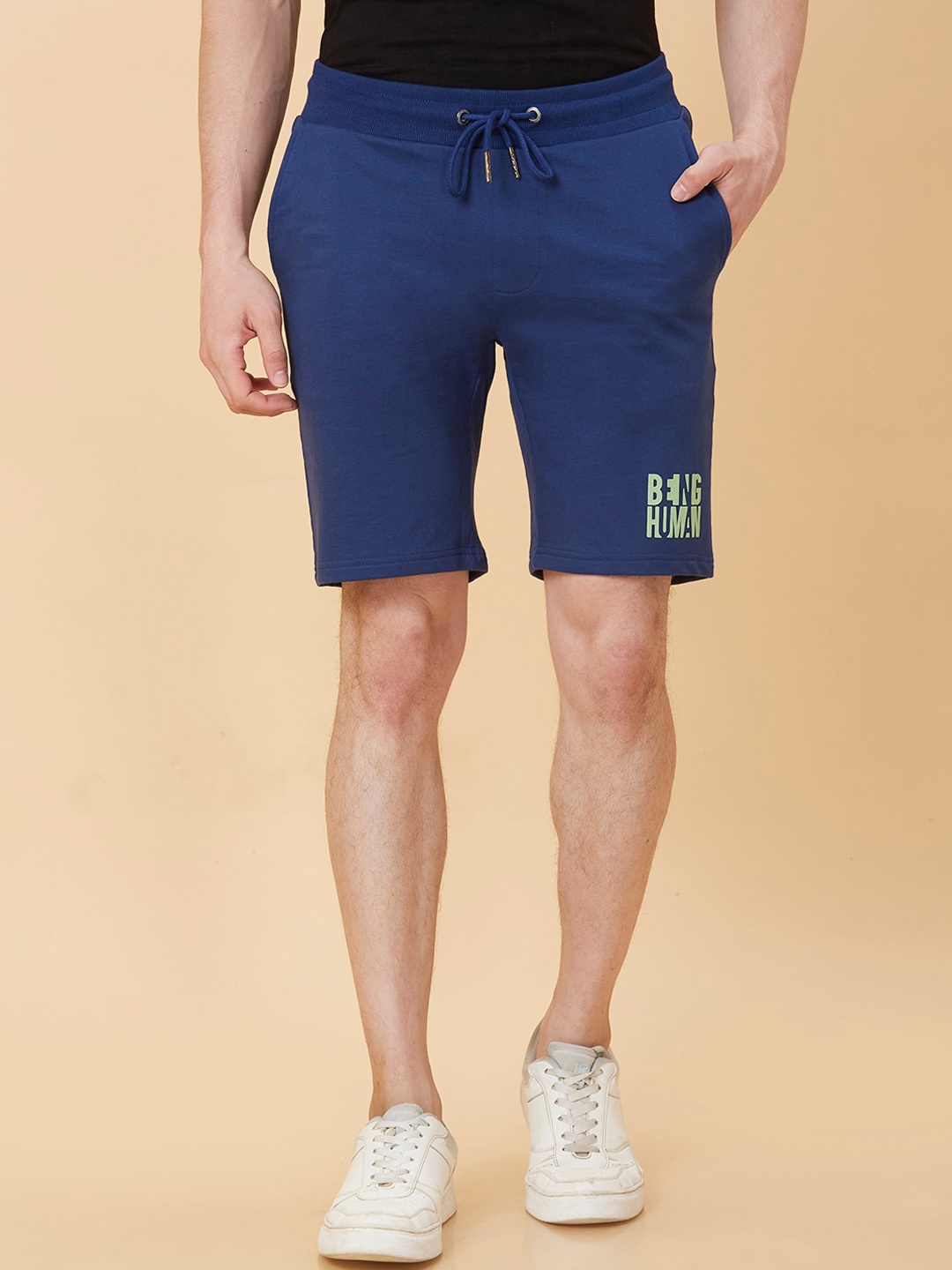 

Being Human Men Mid-Rise Shorts, Navy blue