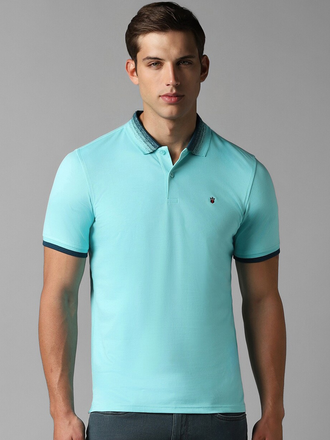 

Louis Philippe Sport Polo Collar Slim Fit T-shirt, Blue