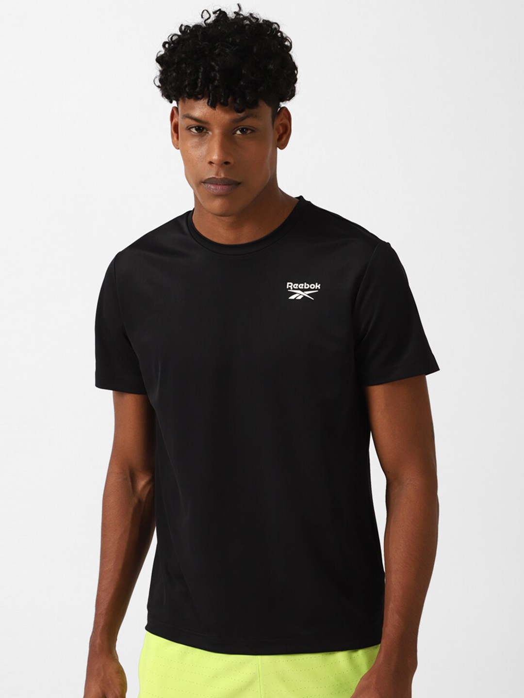 

Reebok Freedomstretch Slim-Fit Round Neck T-Shirt, Black