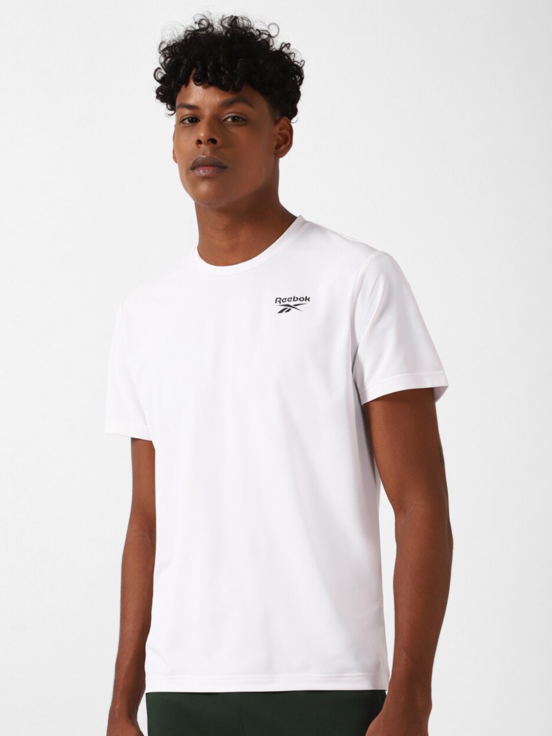 

Reebok Freedomstretch Slim Fit Round Neck T-shirt, White