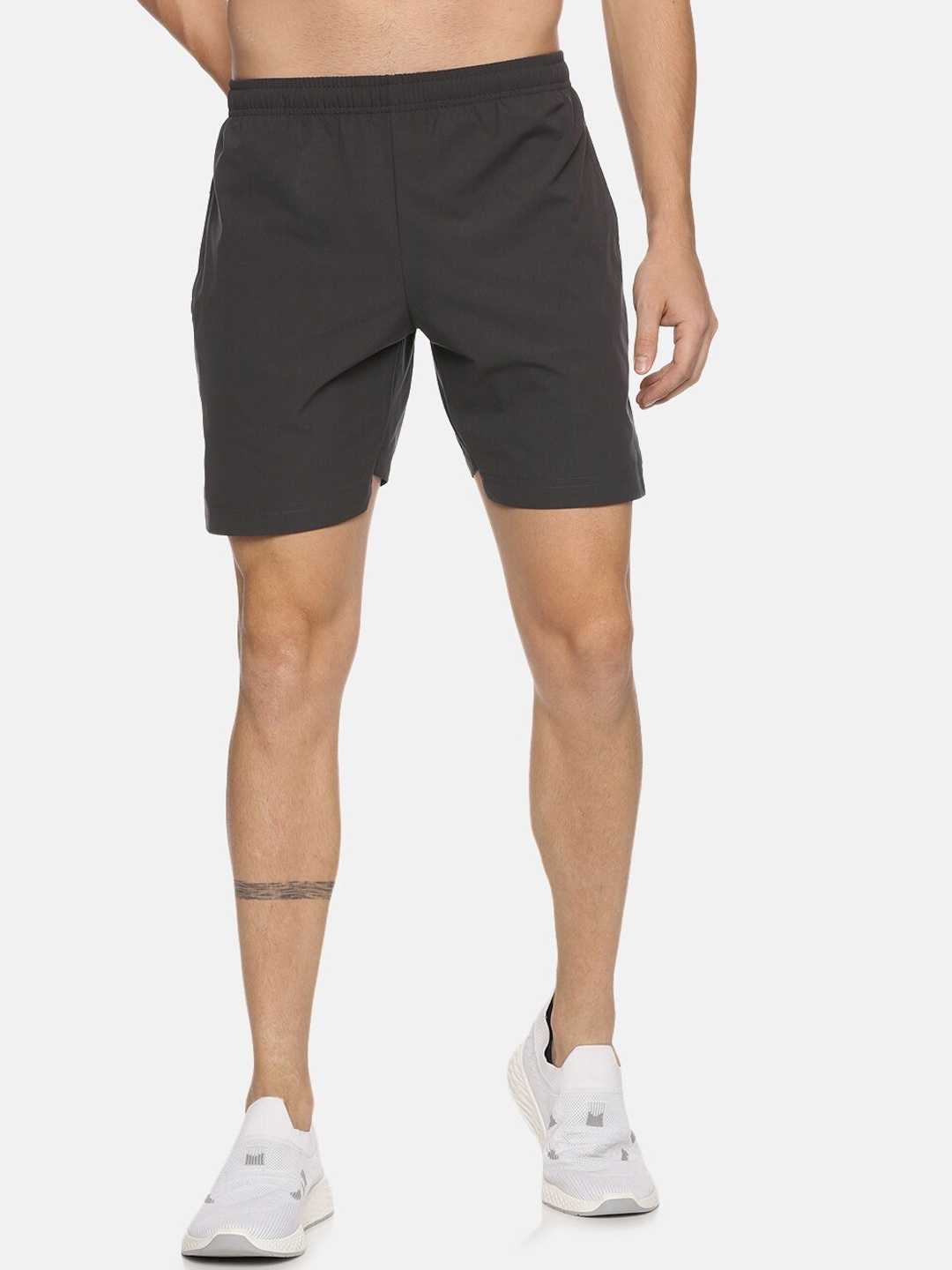 

DOMIN8 Men Rapid Dry Training or Gym Sports Shorts, Charcoal