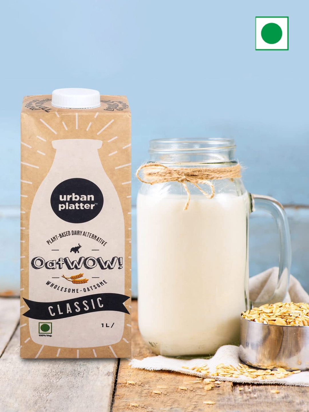 

URBAN PLATTER Set of 3 OatWOW Classic Milk - 1L Each, White